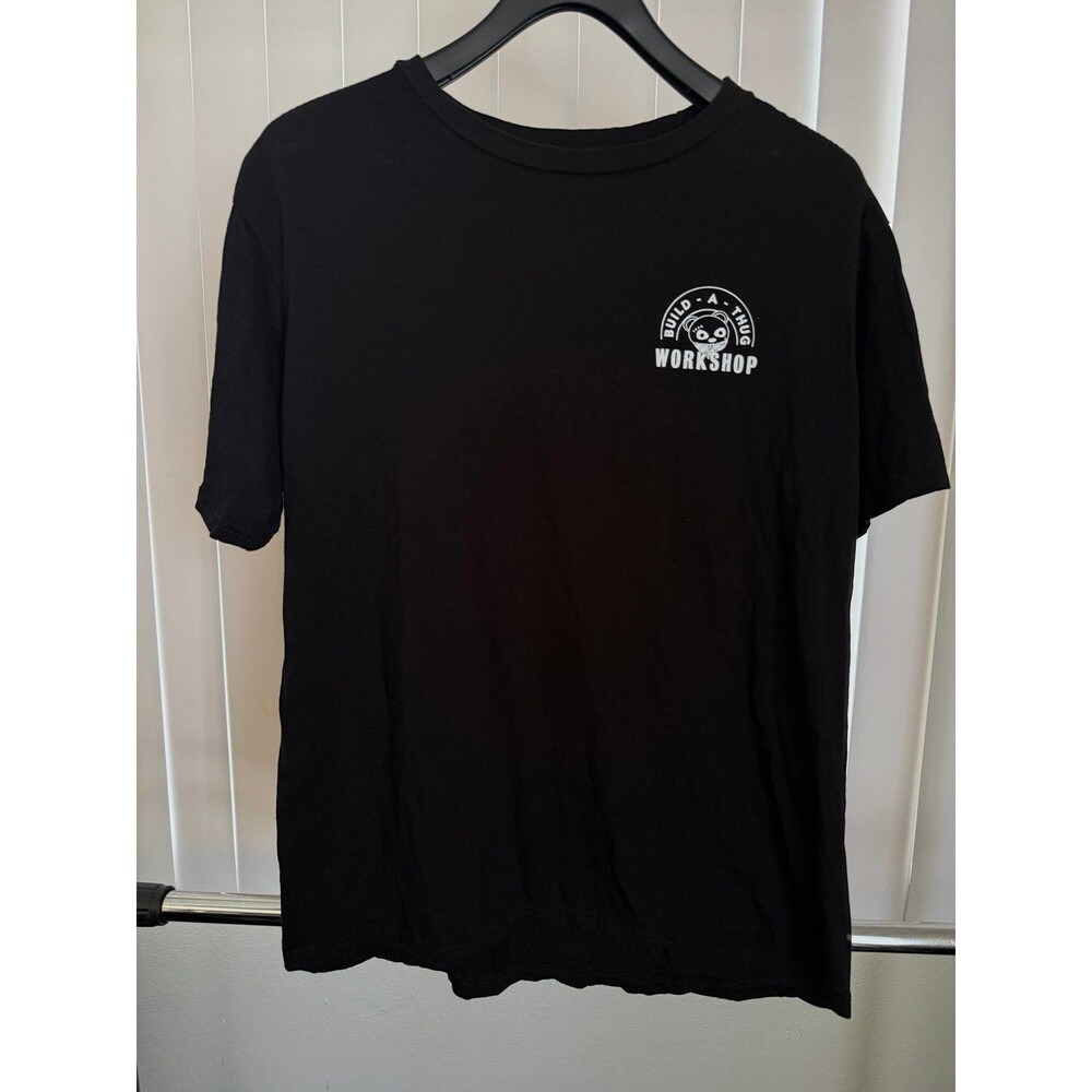 Men’s VSTR The Global Nomad “Build -A-Thug Workshop" Black  T-Shirt Size Large